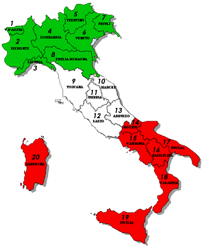 Clicca sulla regione